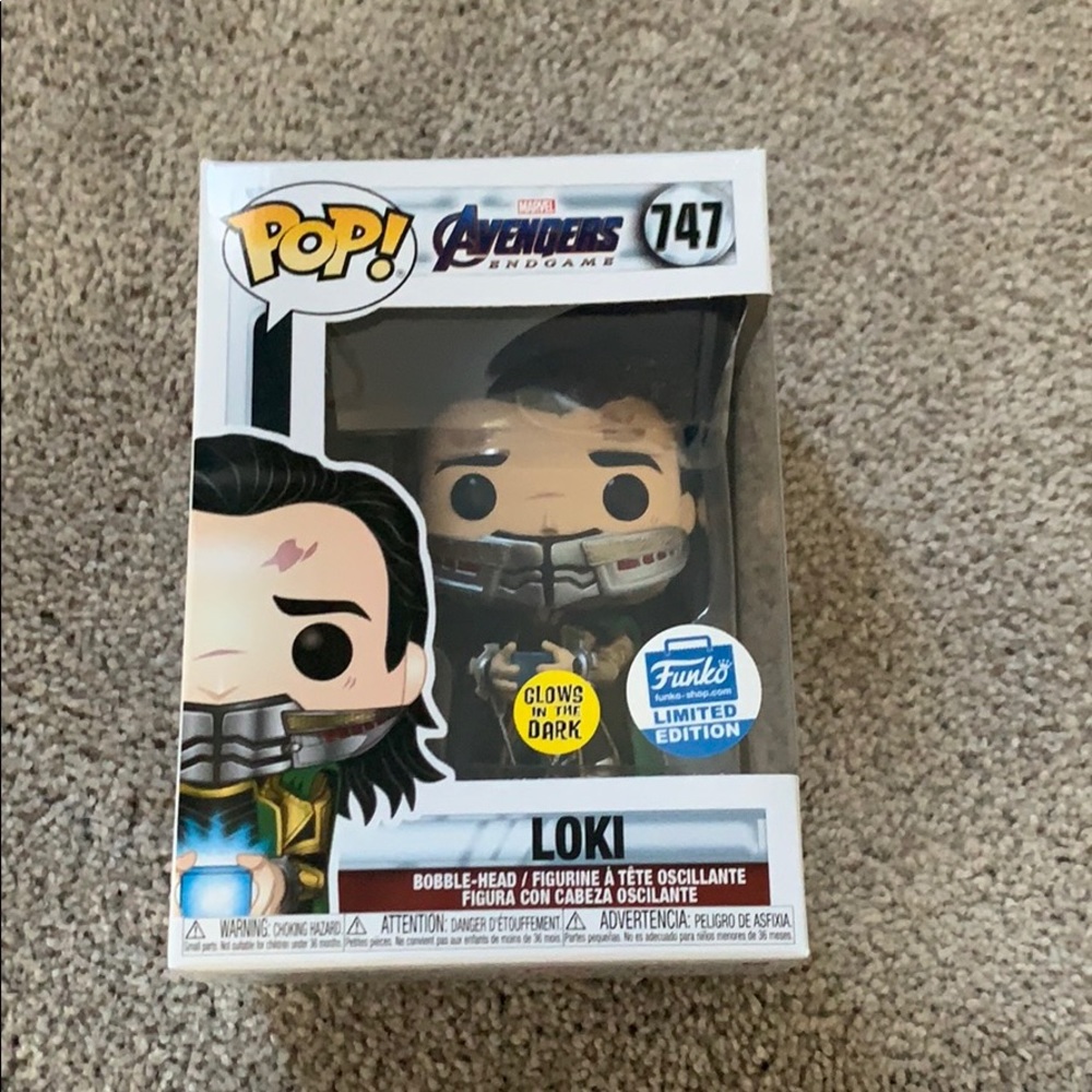 Loki avengers gitd funko pop limited edition